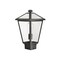Z-Lite Talbot 1 Light Outdoor Post Mount Fixture, Black & Clear Beveled 579PHMS-BK - alternate 4